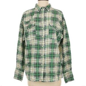 THE GREAT. Western snap button cowboy plaid shirt sz S